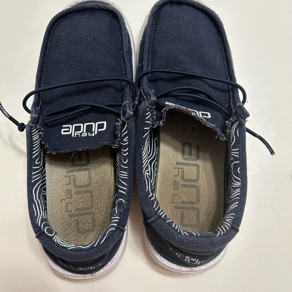 Hey Dude Wally kids navy blue slip in size Y3-L4 - Picture 7 of 10